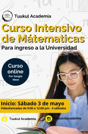 Curso Intensivo de Matemáticas para el ingreso a la Universidad